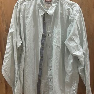 Wrangler Light Blue/mint green in color Button-Up Shirt